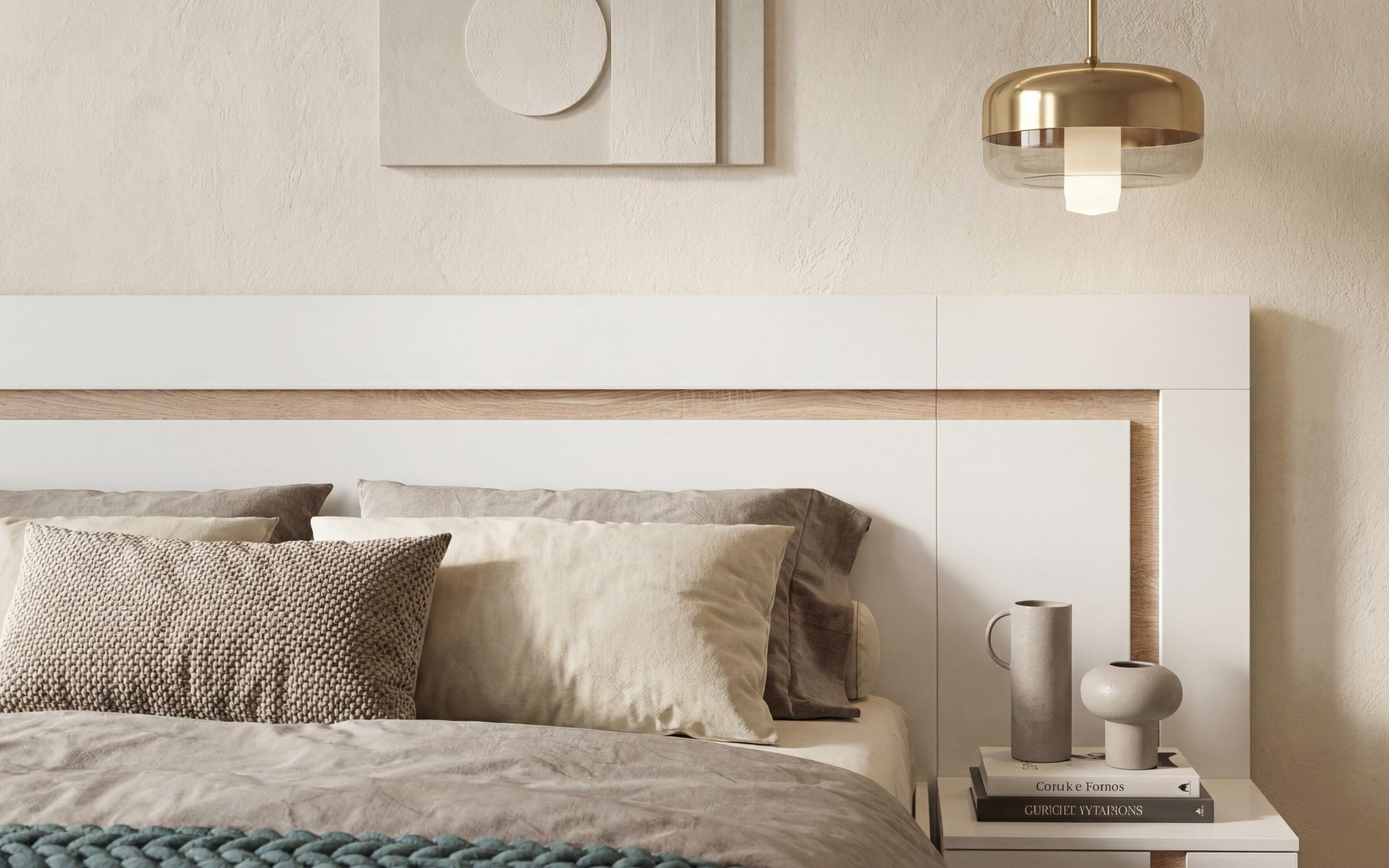 Double bed for mattress 160/200 Omonia, white + Sonoma oak  3